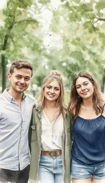 A photo restyled by the Watercolour style