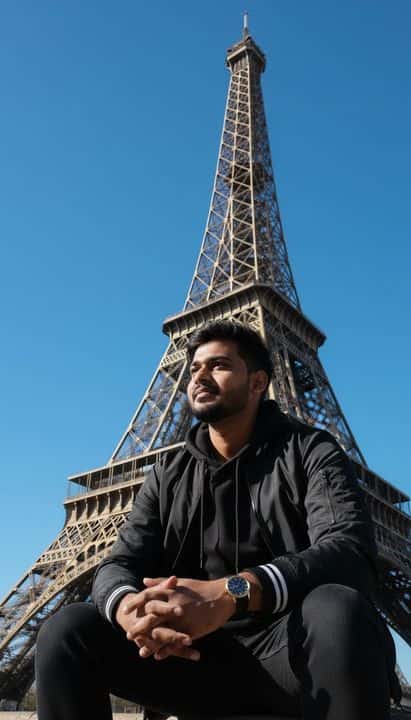 A photo restyled by the Eiffel Tower style